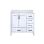 Jacques 36 in. W x 22 in. D Left Offset White Bath Vanity