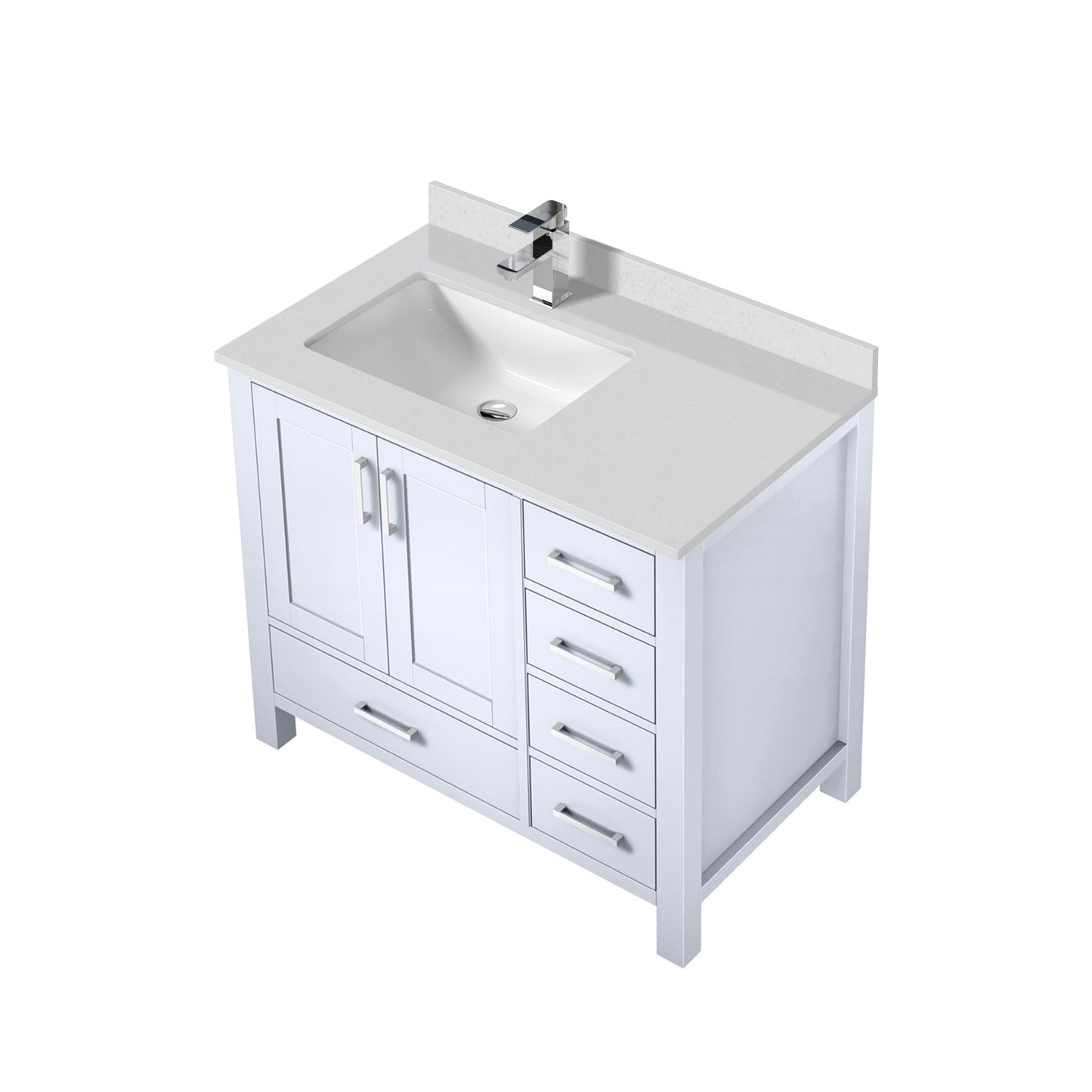 Jacques 36 in. W x 22 in. D Left Offset White Bath Vanity