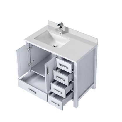 Jacques 36 in. W x 22 in. D Left Offset White Bath Vanity