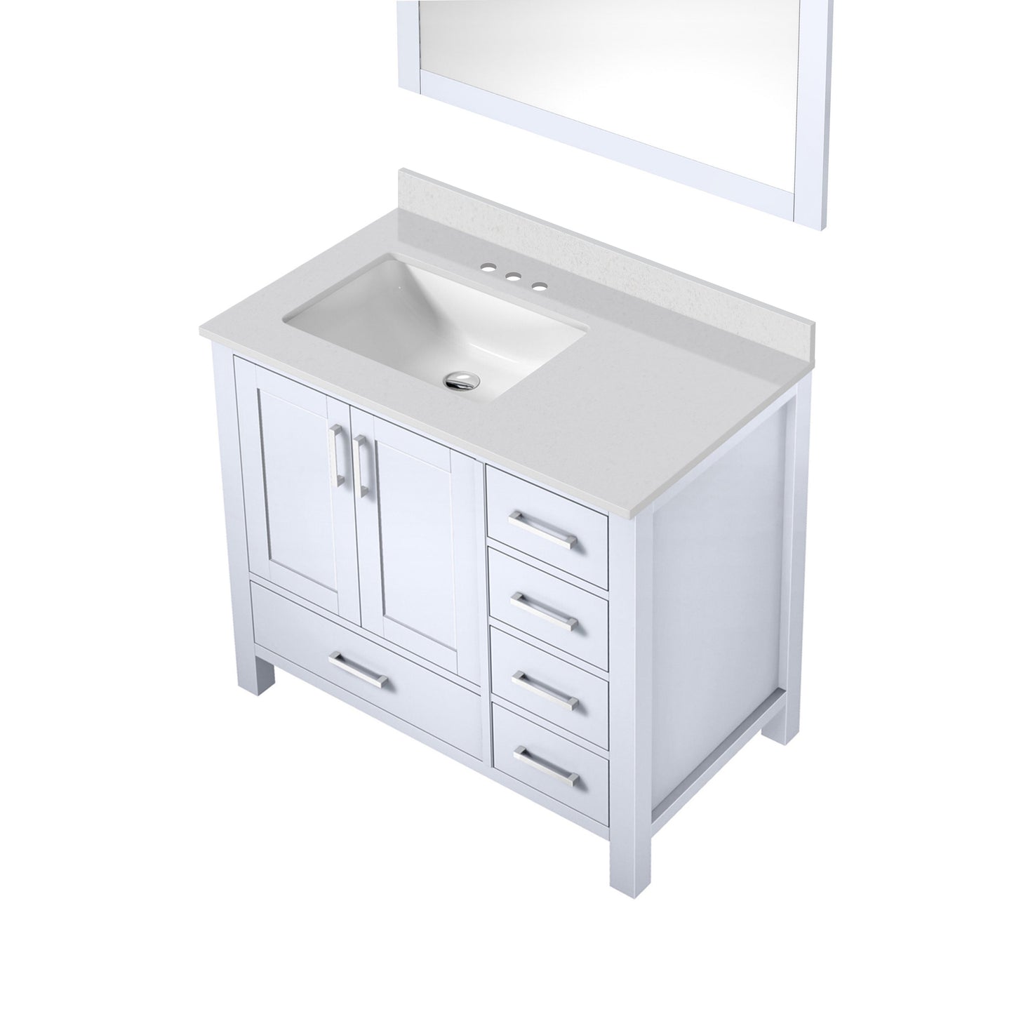 Jacques 36 in. W x 22 in. D Left Offset White Bath Vanity