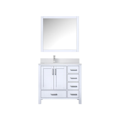 Jacques 36 in. W x 22 in. D Left Offset White Bath Vanity