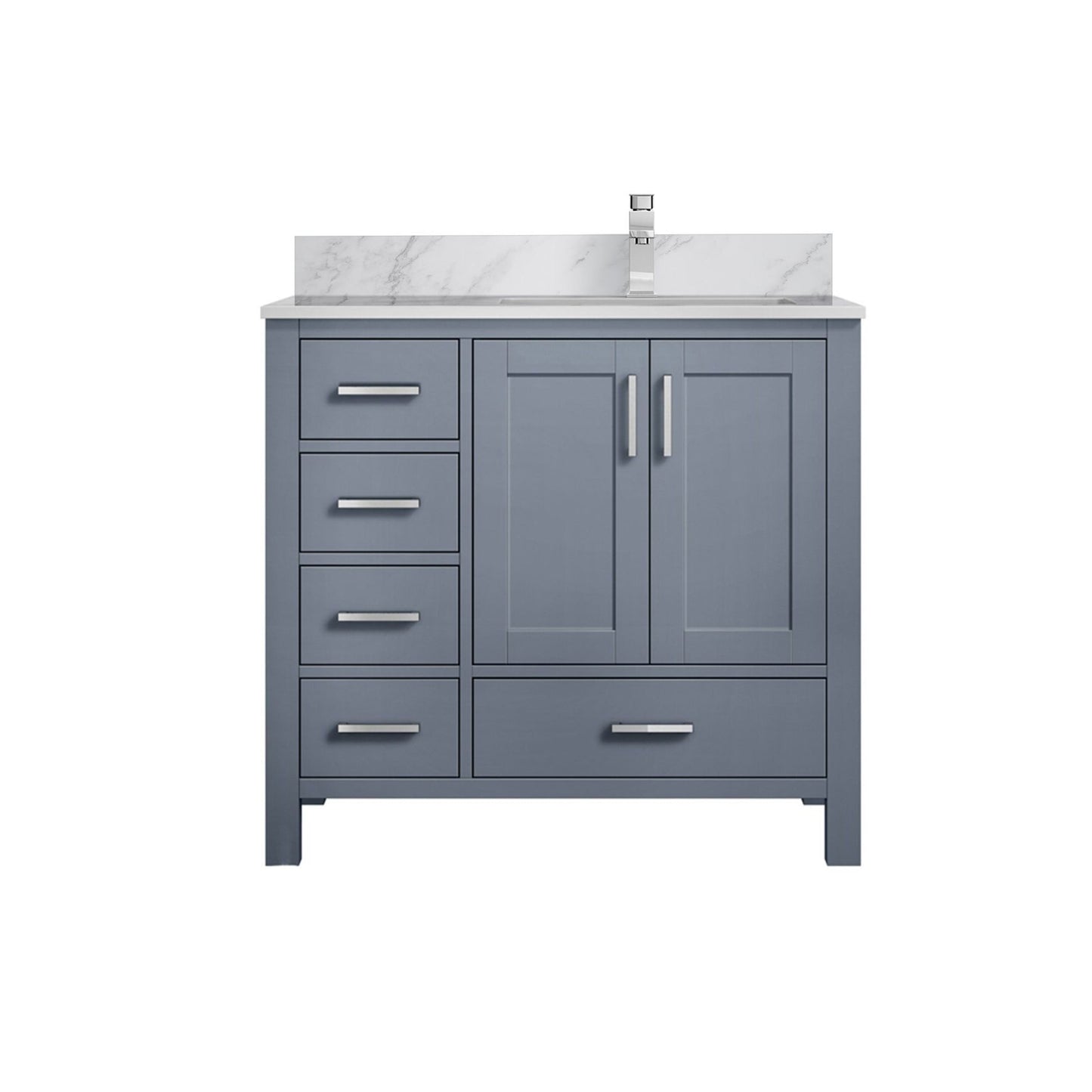 Jacques 36 in. W x 22 in. D Right Offset Dark Grey Bath Vanity
