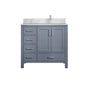 Jacques 36 in. W x 22 in. D Right Offset Dark Grey Bath Vanity
