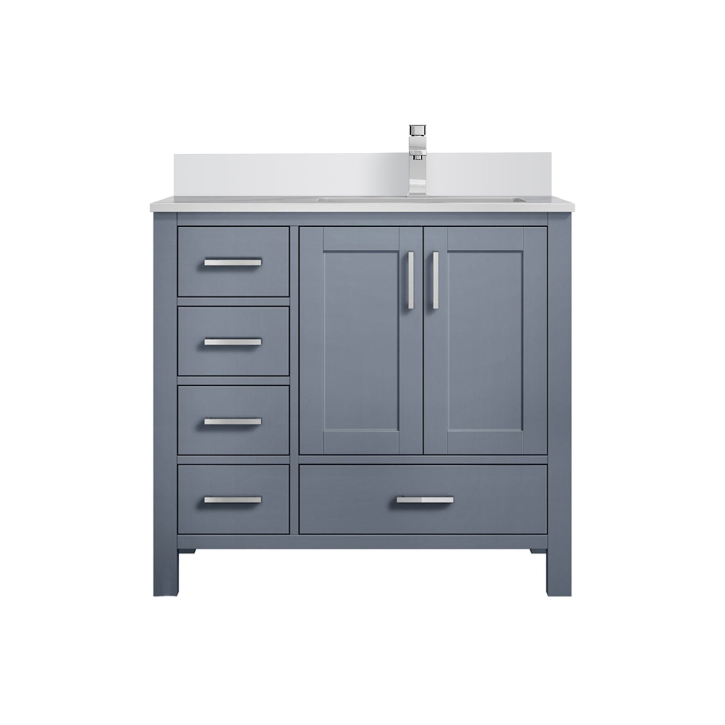 Jacques 36 in. W x 22 in. D Right Offset Dark Grey Bath Vanity