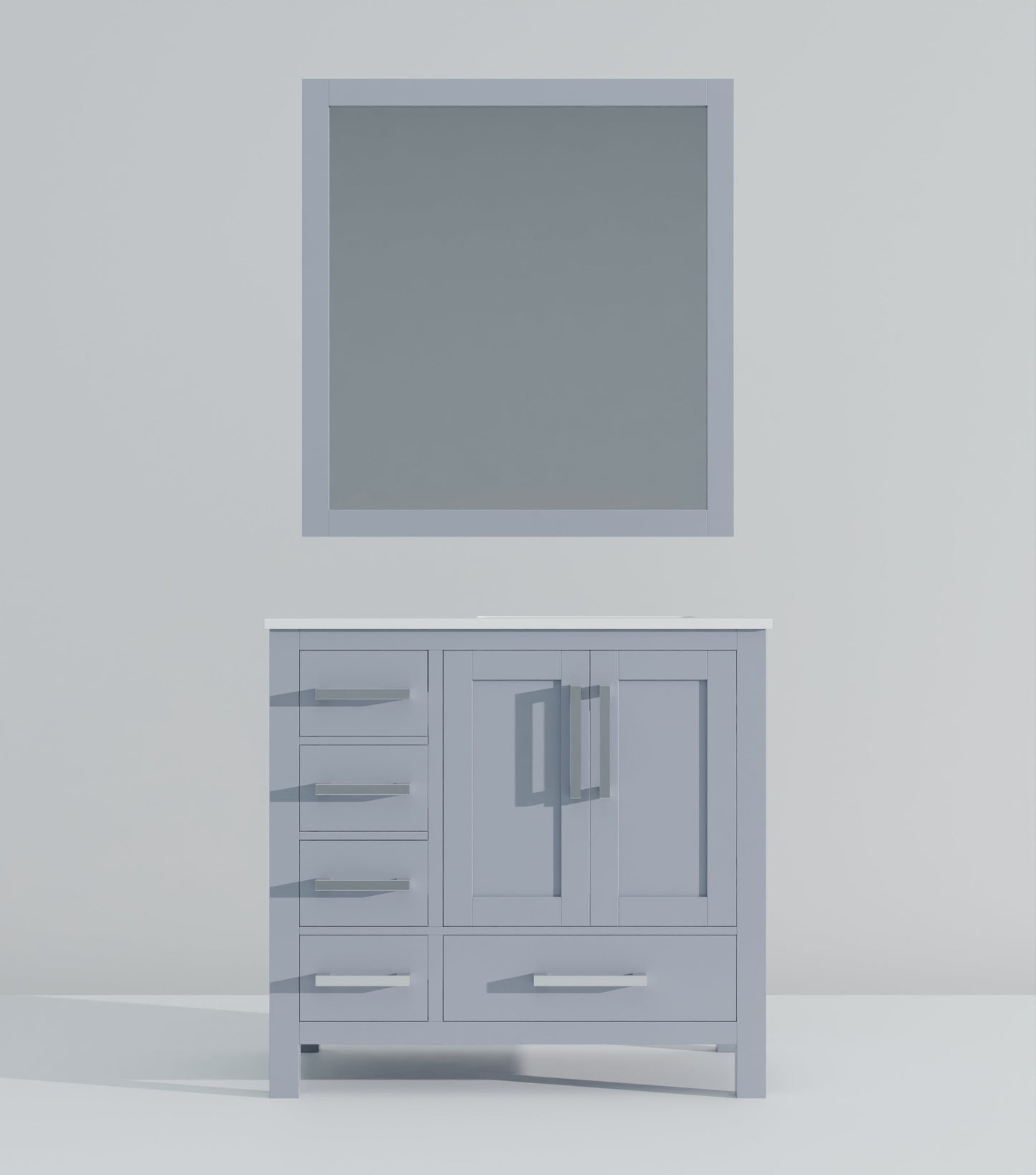 Jacques 36 in. W x 22 in. D Right Offset Dark Grey Bath Vanity
