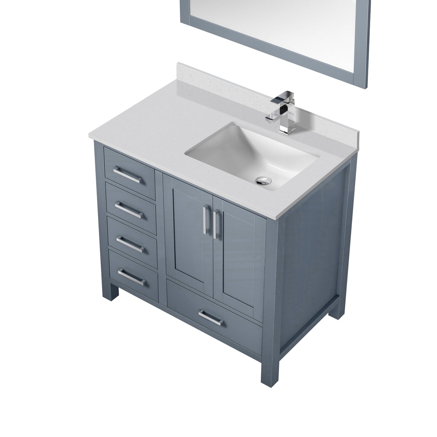 Jacques 36 in. W x 22 in. D Right Offset Dark Grey Bath Vanity