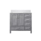 Lexora Jacques 36" Distressed Grey Left-Offset Bathroom Vanity