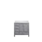 Jacques 36 in. W x 22 in. D Right Offset Distressed Grey Bath Vanity