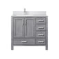 Lexora Jacques 36" Distressed Grey Left-Offset Bathroom Vanity