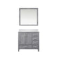 Lexora Jacques 36" Distressed Grey Left-Offset Bathroom Vanity