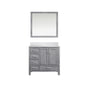 Jacques 36 in. W x 22 in. D Right Offset Distressed Grey Bath Vanity