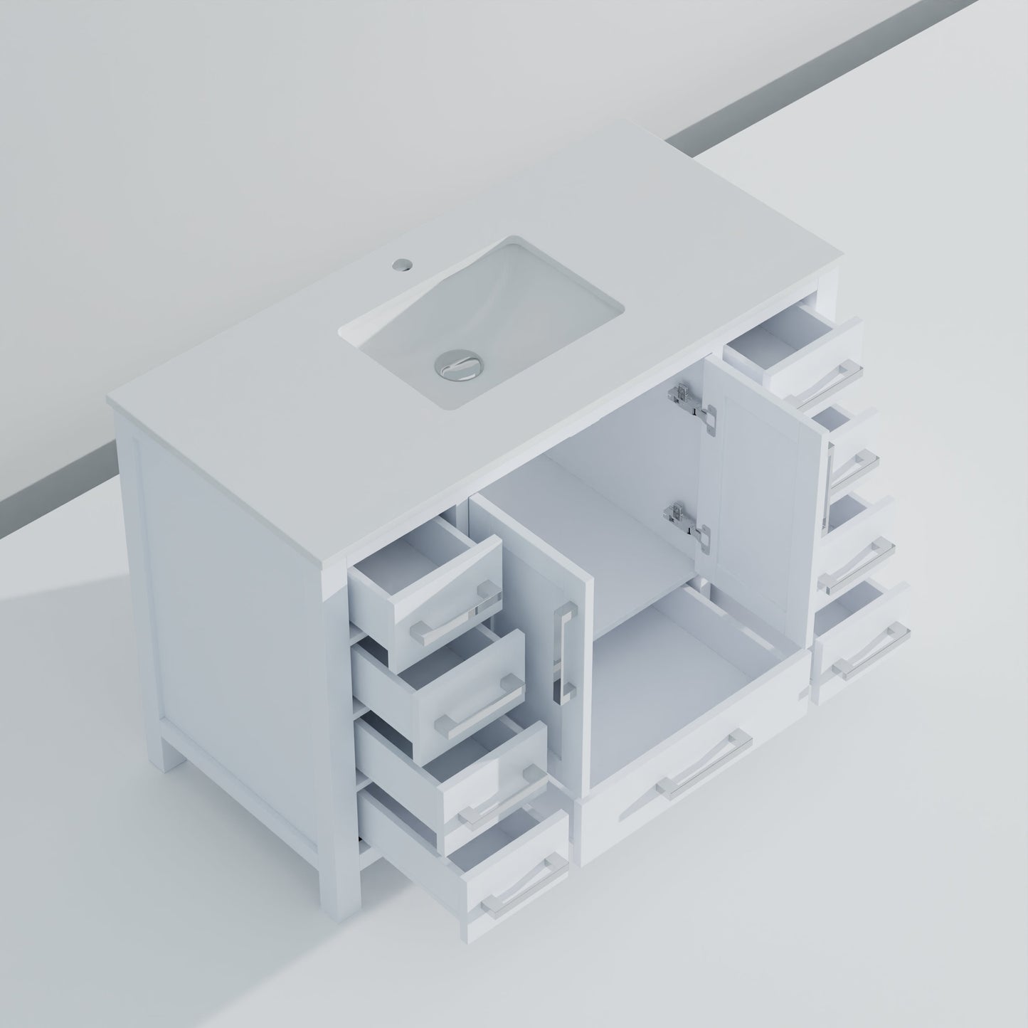 Jacques 48 in. W x 22 in. D White Bath Vanity