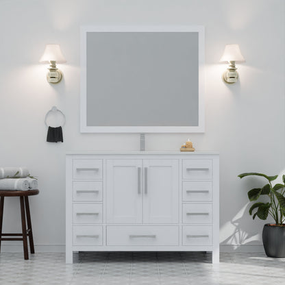 Jacques 48 in. W x 22 in. D White Bath Vanity