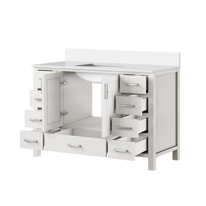 Jacques 48 in. W x 22 in. D White Bath Vanity