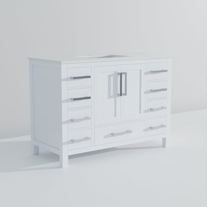 Jacques 48 in. W x 22 in. D White Bath Vanity