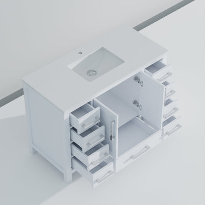 Jacques 48 in. W x 22 in. D White Bath Vanity
