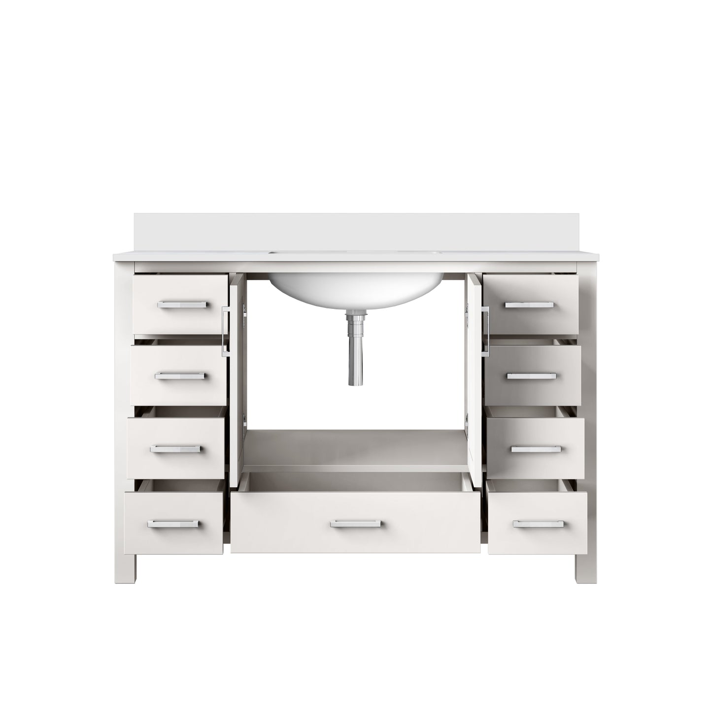 Jacques 48 in. W x 22 in. D White Bath Vanity