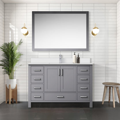 Jacques 48 in. W x 22 in. D Dark Grey Bath Vanity and Cultured Marble Top