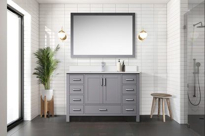 Jacques 48 in. W x 22 in. D Dark Grey Bath Vanity and Cultured Marble Top