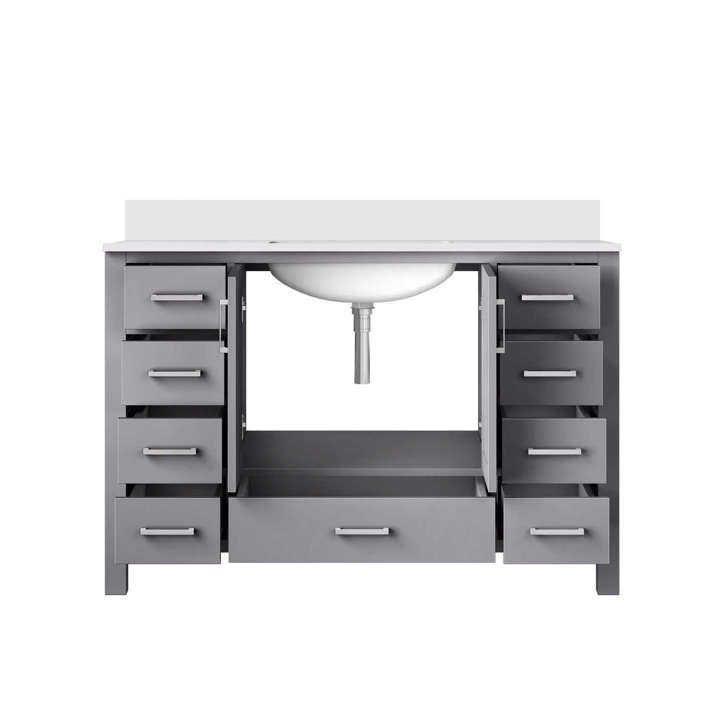 Jacques 48 in. W x 22 in. D Dark Grey Bath Vanity and Cultured Marble Top