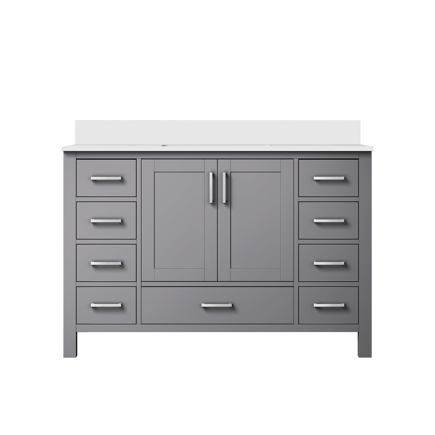 Jacques 48 in. W x 22 in. D Dark Grey Bath Vanity and Cultured Marble Top
