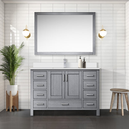 Jacques 48 in. W x 22 in. D Distressed Grey Bath Vanity and Cultured Marble Top