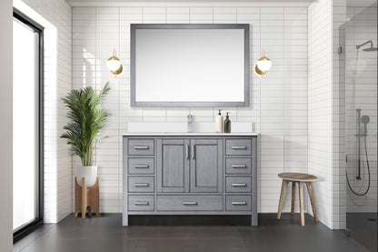 Jacques 48 in. W x 22 in. D Distressed Grey Bath Vanity and Cultured Marble Top