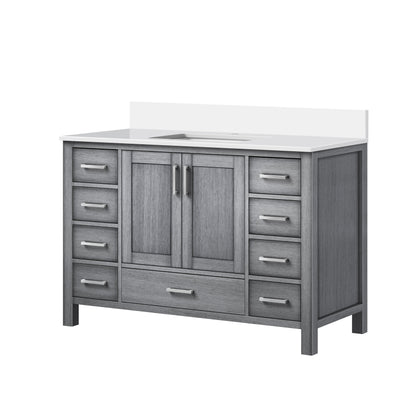 Jacques 48 in. W x 22 in. D Distressed Grey Bath Vanity and Cultured Marble Top
