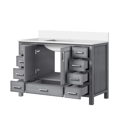 Jacques 48 in. W x 22 in. D Distressed Grey Bath Vanity and Cultured Marble Top