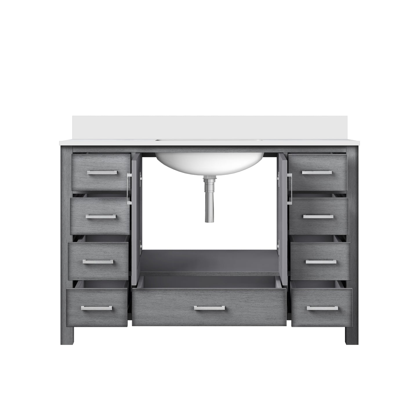 Jacques 48 in. W x 22 in. D Distressed Grey Bath Vanity and Cultured Marble Top