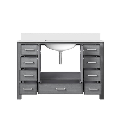 Jacques 48 in. W x 22 in. D Distressed Grey Bath Vanity and Cultured Marble Top