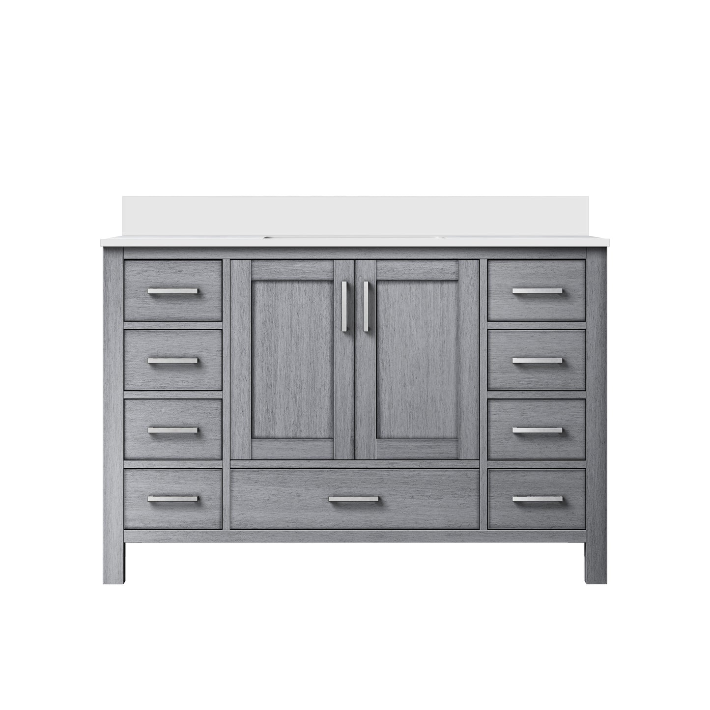 Jacques 48 in. W x 22 in. D Distressed Grey Bath Vanity and Cultured Marble Top