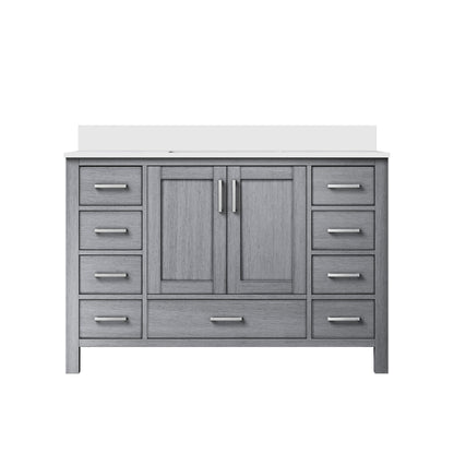 Jacques 48 in. W x 22 in. D Distressed Grey Bath Vanity and Cultured Marble Top