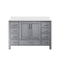 Jacques 48 in. W x 22 in. D Distressed Grey Bath Vanity and Cultured Marble Top