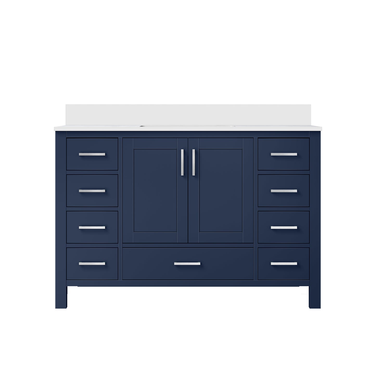 Jacques 48 in. W x 22 in. D Navy Blue Bath Vanity and Cultured Marble Top