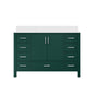 Jacques 48 in. W x 22 in. D Green Bath Vanity and Cultured Marble Top