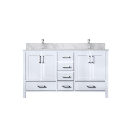 Jacques 60 in. W x 22 in. D White Double Bath Vanity