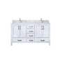 Jacques 60 in. W x 22 in. D White Double Bath Vanity