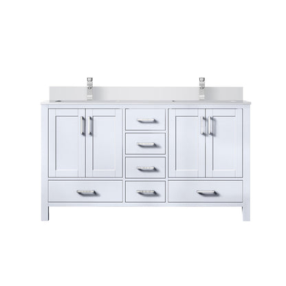 Jacques 60 in. W x 22 in. D White Double Bath Vanity