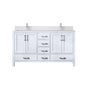Jacques 60 in. W x 22 in. D White Double Bath Vanity