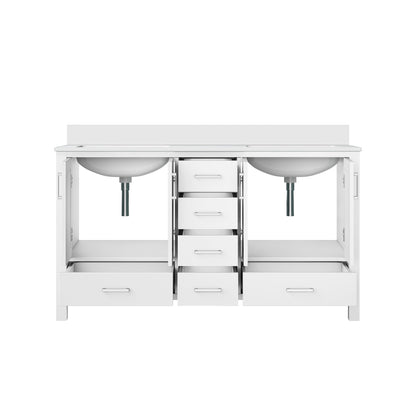 Jacques 60 in. W x 22 in. D White Bath Vanity