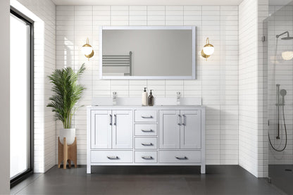 Jacques 60 in. W x 22 in. D White Bath Vanity