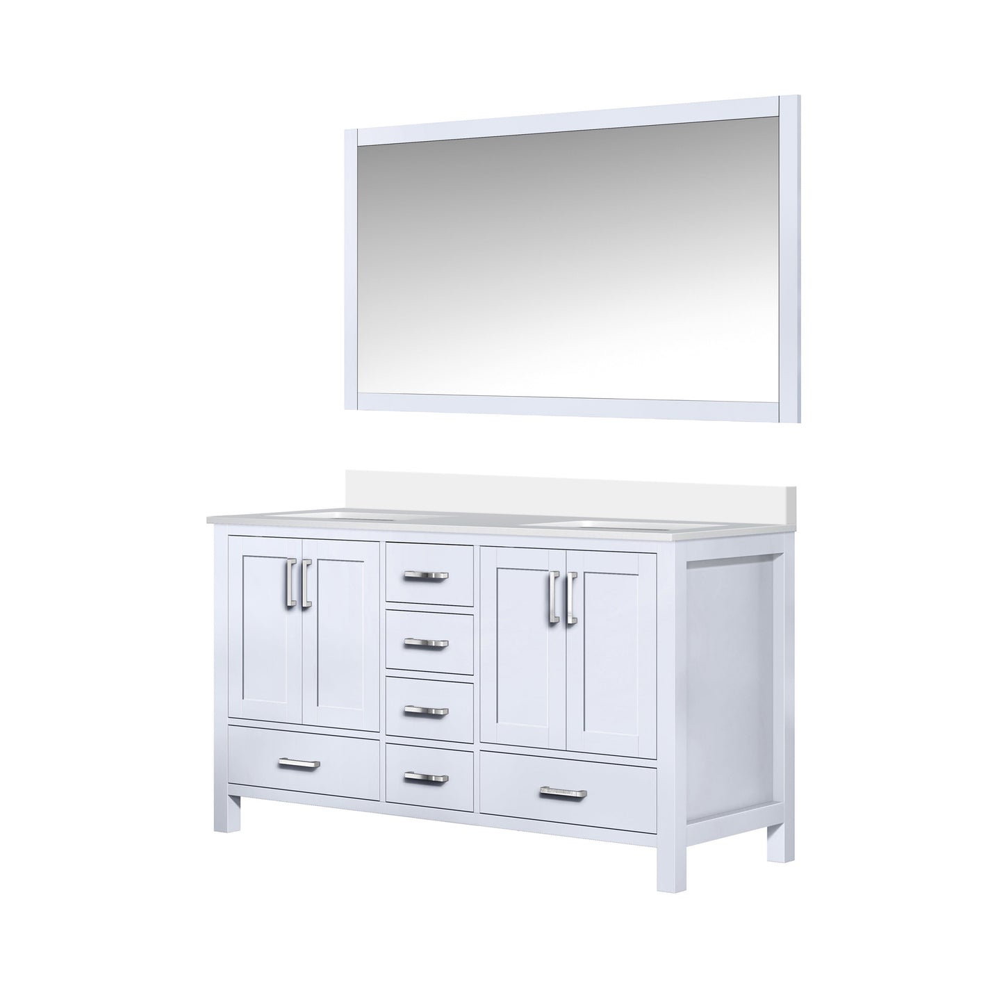 Jacques 60 in. W x 22 in. D White Bath Vanity