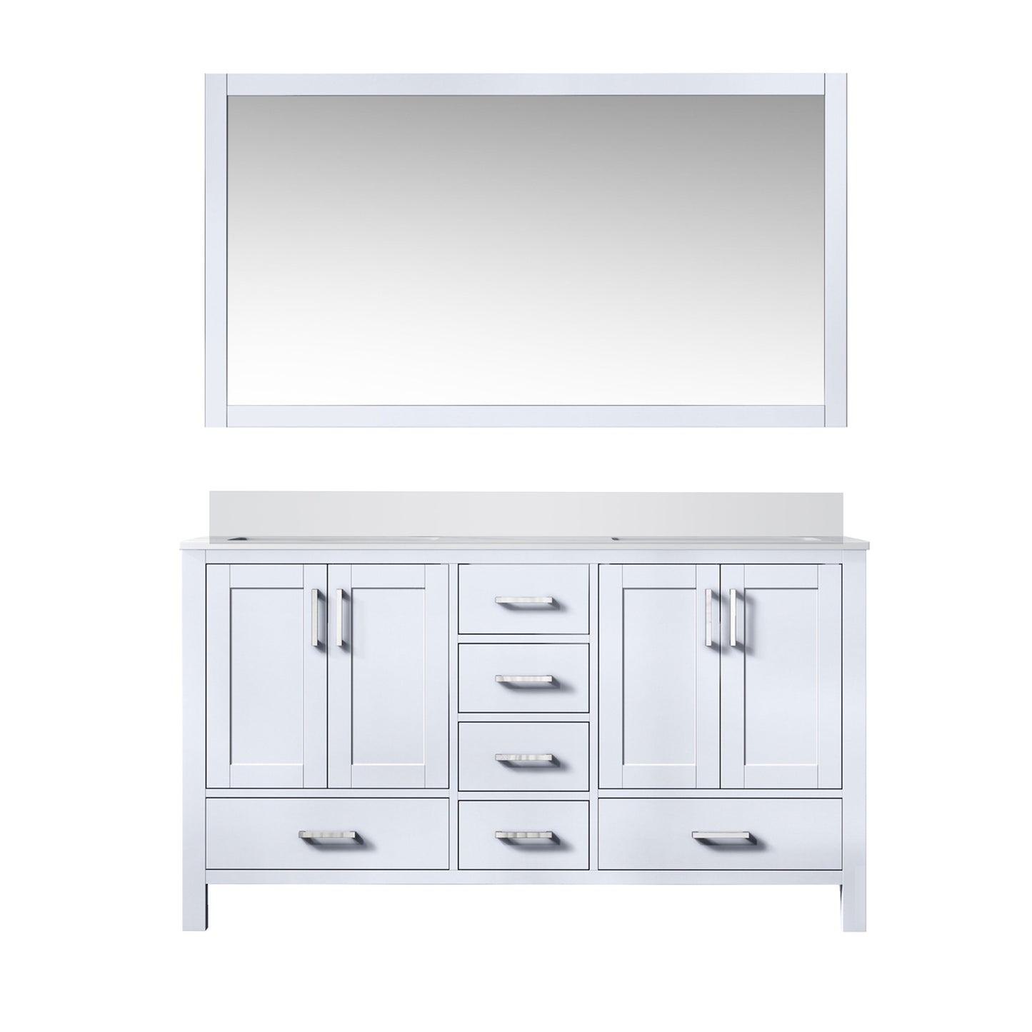 Jacques 60 in. W x 22 in. D White Bath Vanity