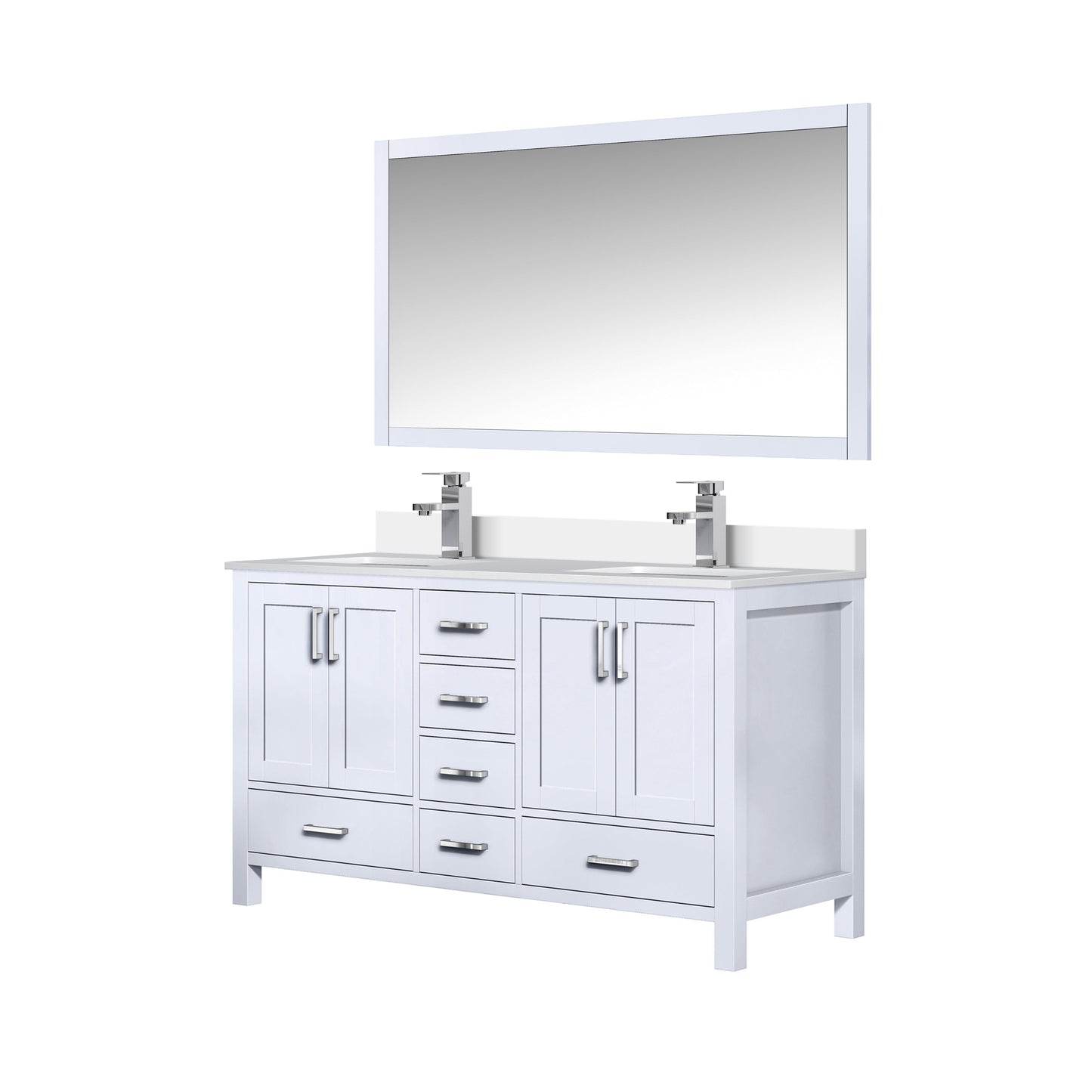 Jacques 60 in. W x 22 in. D White Bath Vanity