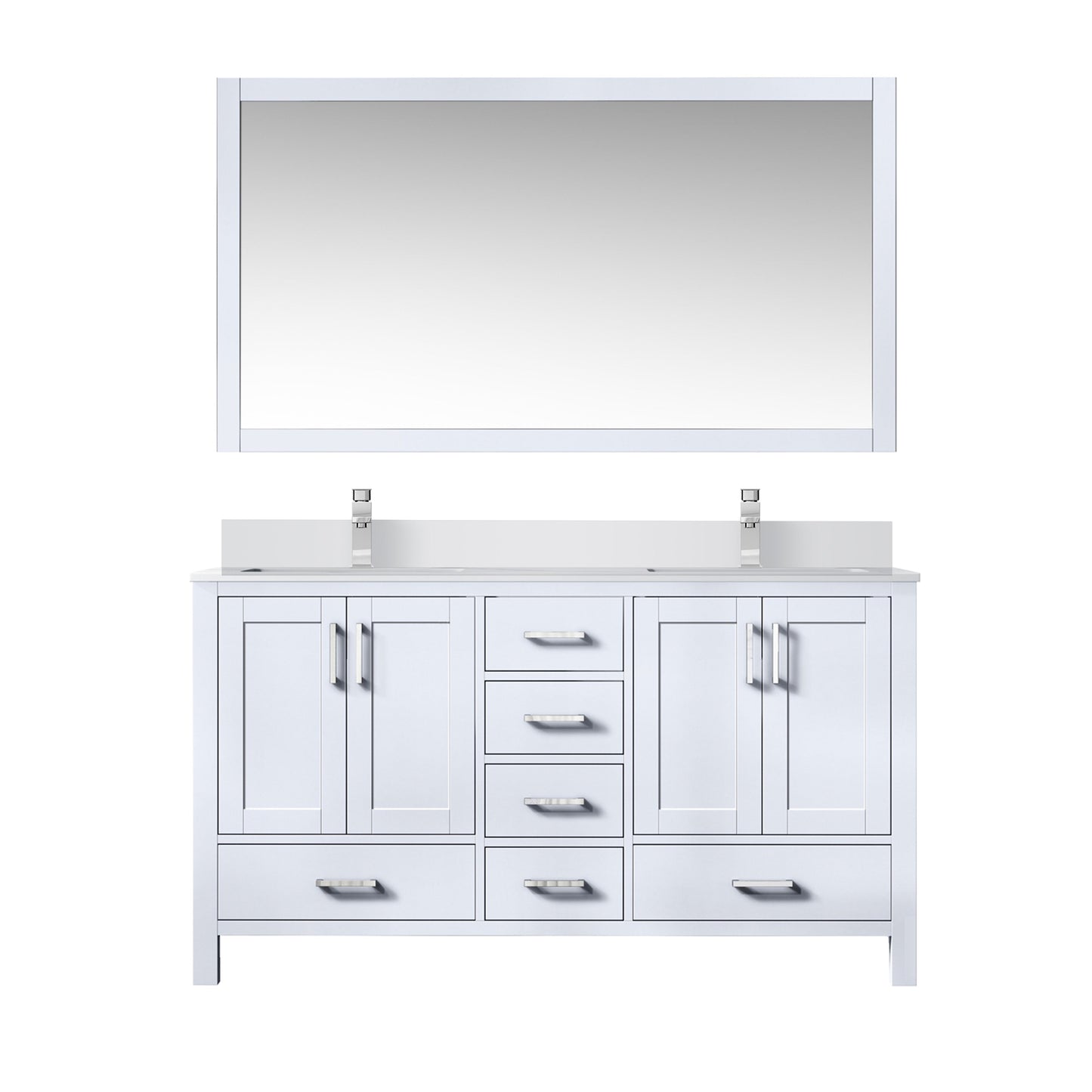 Jacques 60 in. W x 22 in. D White Bath Vanity