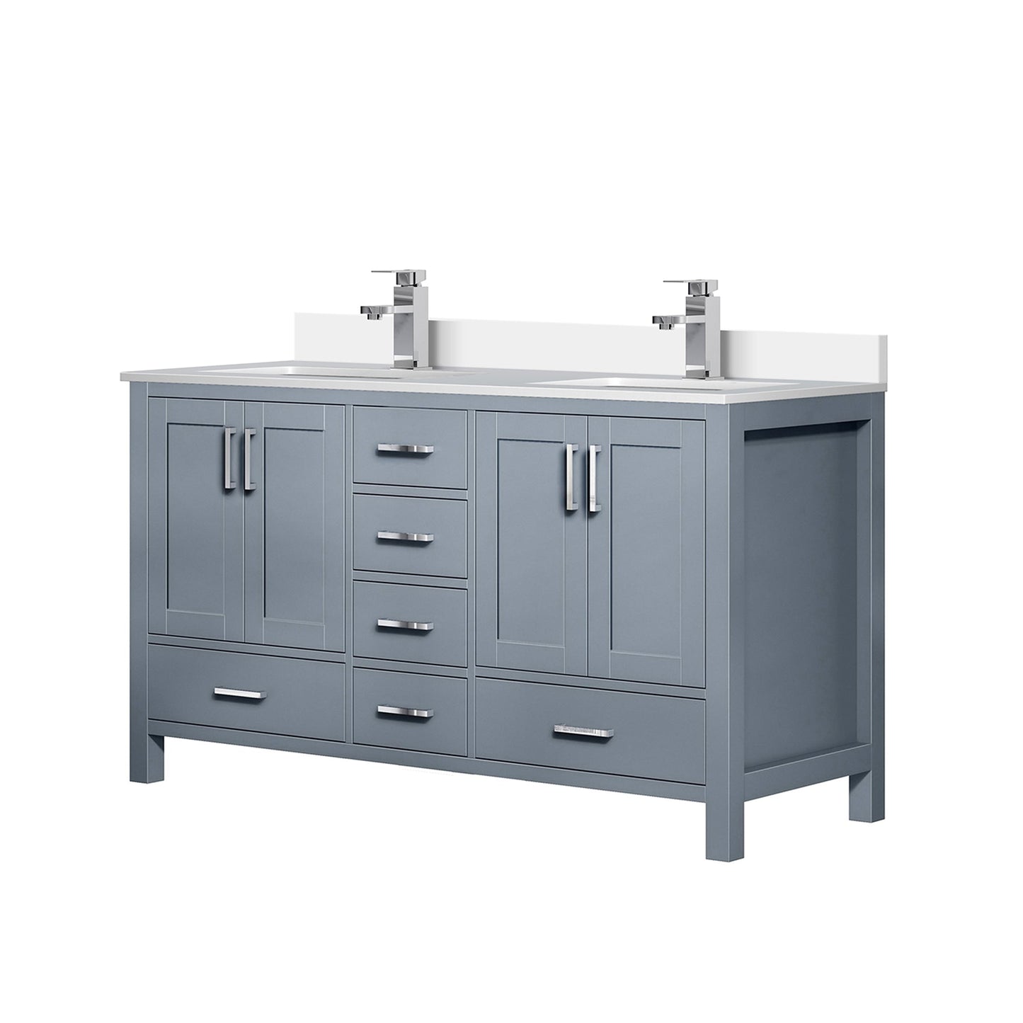 Jacques 60 in. W x 22 in. D Dark Grey Double Bath Vanity
