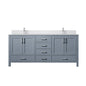 Jacques 60 in. W x 22 in. D Dark Grey Double Bath Vanity