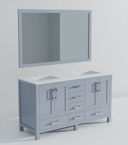 Jacques 60 in. W x 22 in. D Dark Grey Bath Vanity