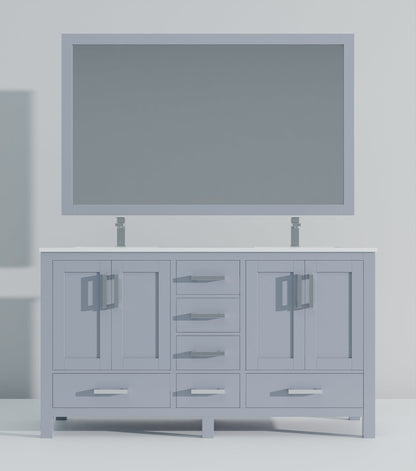 Jacques 60 in. W x 22 in. D Dark Grey Bath Vanity